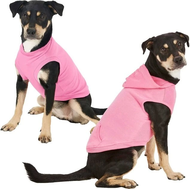 Frisco Dog & Cat Basic Hoodie + T-Shirt, Pink 5 Frisco Dog & Cat Basic Hoodie + T-Shirt, Pink - Image 3