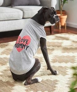 Frisco I Love Daddy + I Love Mommy Dog & Cat T-Shirt, Gray -Frisco Sales 2024 302738 PT7. SY630 V1623041562