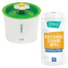 Catit||Frisco Catit Flower Plastic Fountain, 100-oz + Frisco Pet Toy & Bowl Cleaning Wipes -Frisco Sales 2024 303288 MAIN. SY630 V1623063752