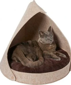 Frisco 21-in Sisal Scratching Post with Toy, Cream + Felt Removable Hood Cave Cat & Dog Covered Bed, Brown -Frisco Sales 2024 303320 PT4. SY630 V1623088352