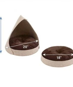 Frisco 21-in Sisal Scratching Post with Toy, Cream + Felt Removable Hood Cave Cat & Dog Covered Bed, Brown -Frisco Sales 2024 303320 PT5. SY630 V1623041243