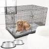 Frisco Fold & Carry Double Door Collapsible Wire Dog Crate & Mat Kit + Stainless Steel Bowl, 4.75-cup, 2 count -Frisco Sales 2024 303424 MAIN. SY630 V1657656797