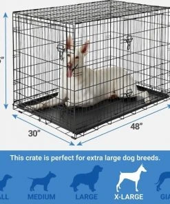 Frisco Fold & Carry Double Door Collapsible Wire Dog Crate & Mat Kit + Stainless Steel Bowl, 4.75-cup, 2 count -Frisco Sales 2024 303424 PT2. SY630 V1623057160