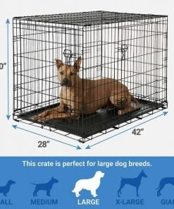 Frisco Fold & Carry Double Door Collapsible Wire Crate, 42 inch + Giant Dog Training & Potty Pads, 27.5 x 44-in, 30 count, Unscented -Frisco Sales 2024 303426 PT2. SY630 V1623068854