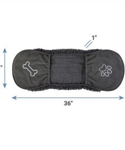 Frisco Microfiber Chenille Shammy Towel + Paw Print Mat, Gray, Large -Frisco Sales 2024 303468 PT2. SY630 V1623059252