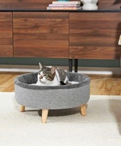 Frisco Modern Round + Tunnel Elevated Cat Bed -Frisco Sales 2024 303470 PT4. SY630 V1623068864