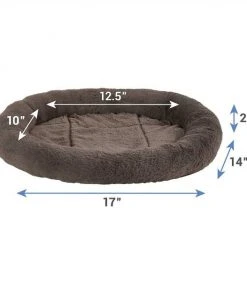 Frisco Self Warming Bolster Round Bed, Gray + 33-in Faux Fur Cat Tree & Condo, Gray -Frisco Sales 2024 303574 PT2. SY630 V1623072142