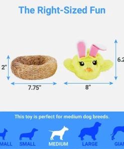 Frisco Easter Chick in Nest 2-in-1 Plush Squeaky Dog Toy -Frisco Sales 2024 304962 PT1. SY630 V1642441109