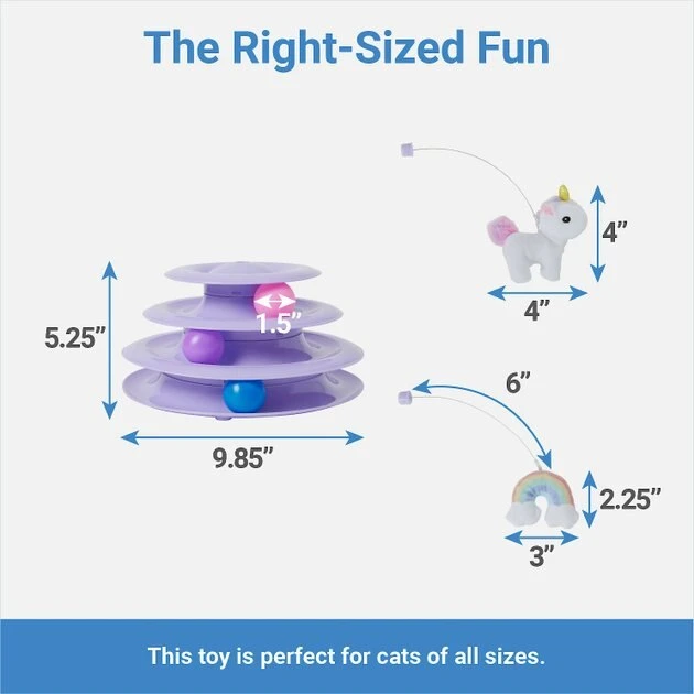 Frisco Unicorn & Rainbow Cat Tracks Cat Toy with Catnip 4 Frisco Unicorn & Rainbow Cat Tracks Cat Toy with Catnip - Image 2