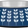 Frisco Leaf Design Stainless Steel Dog & Cat Bowl, Blue -Frisco Sales 2024 311979 MAIN. SY630 V1642541968