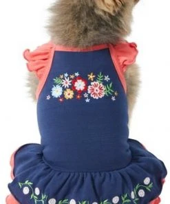 Frisco Embroidered Floral Dog & Cat Dress