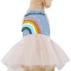 Frisco Rainbow Denim Dog & Cat Dress -Frisco Sales 2024 312144 MAIN. SY630 V1644528697