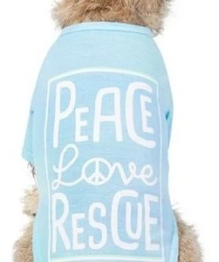 Frisco Peace Love Rescue Dog & Cat T-Shirt