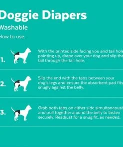 Frisco Washable Female Diaper, Flamingo, 3pk -Frisco Sales 2024 315700 PT4. SY630 V1644882523