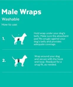 Frisco Washable Male Wrap, Whales, 3pk -Frisco Sales 2024 315706 PT4. SY630 V1644880016