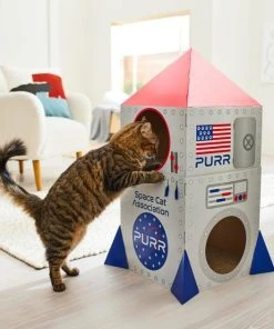 Frisco Spaceship Cardboard Cat House, 2-Story -Frisco Sales 2024 317721 PT3. SY630 V1642099387
