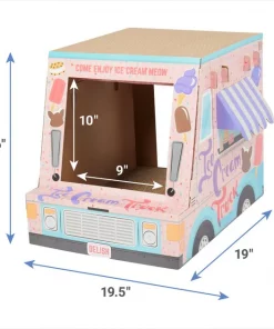 Frisco Ice Cream Truck Cardboard Cat House, 2-Story -Frisco Sales 2024 317729 PT1. SY630 V1642691293