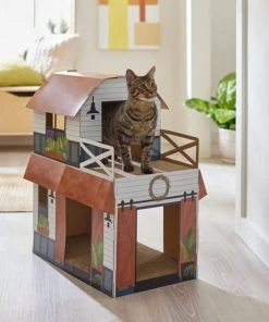 Frisco Farmhouse Cardboard Cat House, 2-Story -Frisco Sales 2024 317733 PT3. SY630 V1642099365