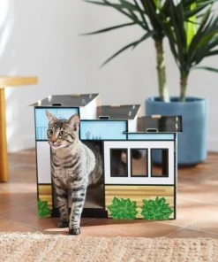Frisco Modern House Cardboard Cat House -Frisco Sales 2024 317735 PT3. SY630 V1642099320
