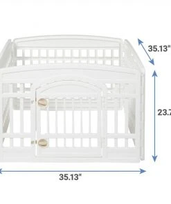 Frisco 4-Panel Plastic Exercise Playpen, White + Dog Training & Potty Pads, 22 x 23-in, 150 count, Unscented -Frisco Sales 2024 318960 PT2. SY630 V1630365701
