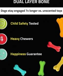 Frisco||Playology Frisco Fetch Squeaking Colorful Tennis Ball, 3-Pack + Playology All Natural Dual Layer Bone Dog Toy, Large, Peanut Butter Scented -Frisco Sales 2024 319022 PT7. SY630 V1630551392