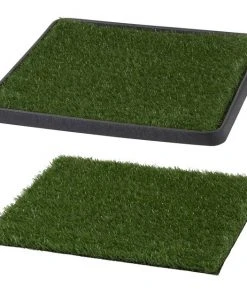 Frisco Indoor Grass Potty, 20 x 20 in + Replacement Pad, 19 x 19 in