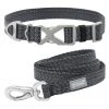 Frisco Outdoor Heathered Nylon Collar, Midnight Black, XS, Neck: 8-12-in, Width: 5/8th -in + Dog Leash, Midnight Black, SM - Length: 6-ft, Width: 5/8-in -Frisco Sales 2024 319130 MAIN. SY630 V1631155891