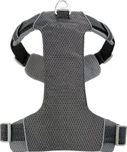 Frisco Outdoor Lightweight Ripstop Nylon Harness, Storm Gray, Large, Neck: 18 to 28-in, Girth 24 to 34-in + Heathered Dog Leash, Midnight Black, LG - Length: 6-ft, Width: 1-in -Frisco Sales 2024 319200 PT2. SY630 V1631139087