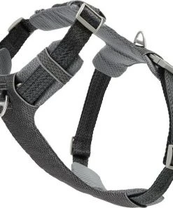 Frisco Outdoor Lightweight Ripstop Nylon Harness, Storm Gray, Large, Neck: 18 to 28-in, Girth 24 to 34-in + Heathered Dog Leash, Midnight Black, LG - Length: 6-ft, Width: 1-in -Frisco Sales 2024 319200 PT3. SY630 V1631137868