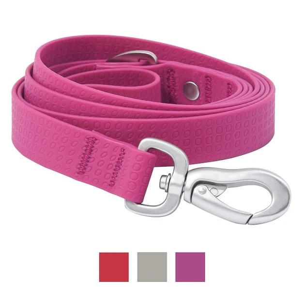 Frisco Outdoor Solid Textured Waterproof Stink Proof PVC Harness, Boysenberry Purple, Large, Neck: 19 to 27-in, Girth: 23 to 36-in + Dog Leash, Boysenberry Purple, Large - Length: 6-ft, Width: 1-in 8 Frisco Outdoor Solid Textured Waterproof Stink Proof PVC Harness, Boysenberry Purple, Large, Neck: 19 to 27-in, Girth: 23 to 36-in + Dog Leash, Boysenberry Purple, Large - Length: 6-ft, Width: 1-in - Image 6
