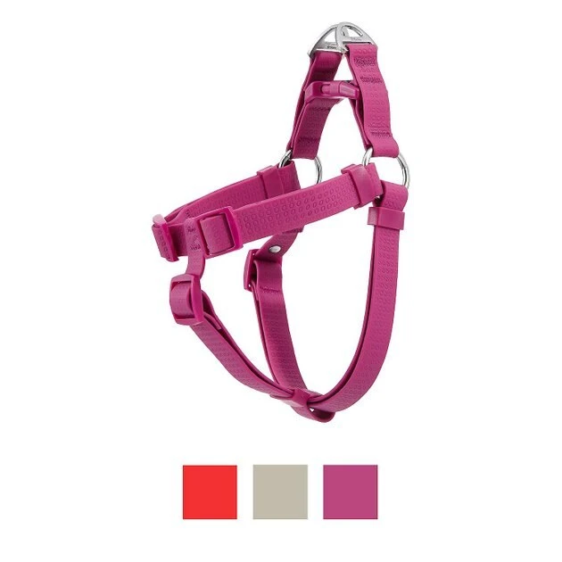 Frisco Outdoor Solid Textured Waterproof Stink Proof PVC Harness, Boysenberry Purple, Small, Neck: 14 to 19-in, Girth: 16 to 23-in + Dog Leash, Boysenberry Purple, Small - Length: 6-ft, Width: 5/8-in 4 Frisco Outdoor Solid Textured Waterproof Stink Proof PVC Harness, Boysenberry Purple, Small, Neck: 14 to 19-in, Girth: 16 to 23-in + Dog Leash, Boysenberry Purple, Small - Length: 6-ft, Width: 5/8-in - Image 2