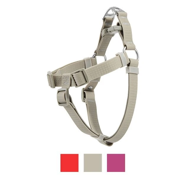 Frisco Outdoor Solid Textured Waterproof Stink Proof PVC Harness, Storm Gray, Small, Neck: 14 to 19-in, Girth: 16 to 23-in + Dog Leash, Storm Gray, Small - Length: 6-ft, Width: 5/8-in 4 Frisco Outdoor Solid Textured Waterproof Stink Proof PVC Harness, Storm Gray, Small, Neck: 14 to 19-in, Girth: 16 to 23-in + Dog Leash, Storm Gray, Small - Length: 6-ft, Width: 5/8-in - Image 2