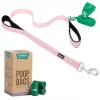 Frisco Traffic Leash with Padded Handles & Poop Bag Dispenser, Pink, Length: 4-ft, Width: 1-in + Refill Dog Poop Bags, Scented, 120 count -Frisco Sales 2024 319518 MAIN. SY630 V1630626096