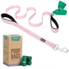 Frisco Traffic Leash with Padded Handles & Poop Bag Dispenser, Pink, Length: 6ft, Width: 1-in + Refill Dog Poop Bags, Scented, 120 count -Frisco Sales 2024 319520 MAIN. SY630 V1630624287