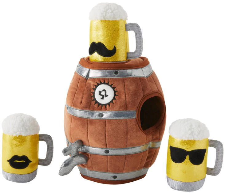 Frisco Beer & Keg Plush Squeaky Dog Toy, 4 count 3 Frisco Beer & Keg Plush Squeaky Dog Toy, 4 count