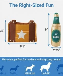 Frisco Beer Plush Squeaky Dog Toy, 7 count -Frisco Sales 2024 327049 PT1. SY630 V1648561586