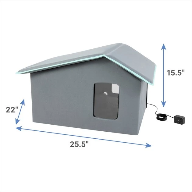 Frisco Extra Wide Indoor Heated Cat House 4 Frisco Extra Wide Indoor Heated Cat House - Image 2