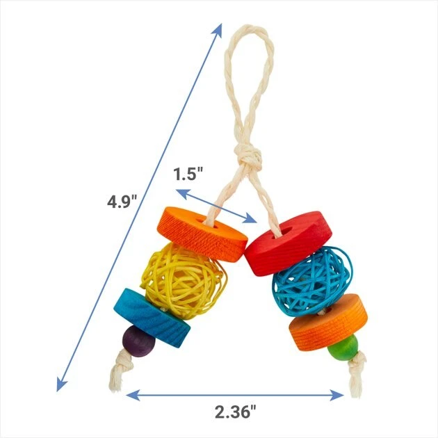 Frisco Small Pet Dangly Wooden Chew Toy 4 Frisco Small Pet Dangly Wooden Chew Toy - Image 2