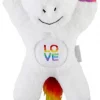 Frisco Pride Love Unicorn Plush with Rope Squeaky Dog Toy