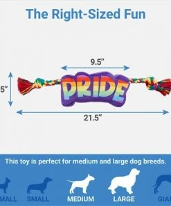 Frisco Pride Plush with Rope Squeaky Dog Toy -Frisco Sales 2024 331661 PT1. SY630 V1649785001