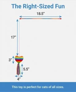 Frisco Pride Teaser Wand Cat Toy with Catnip, 2 count -Frisco Sales 2024 331682 PT2. SY630 V1649785024