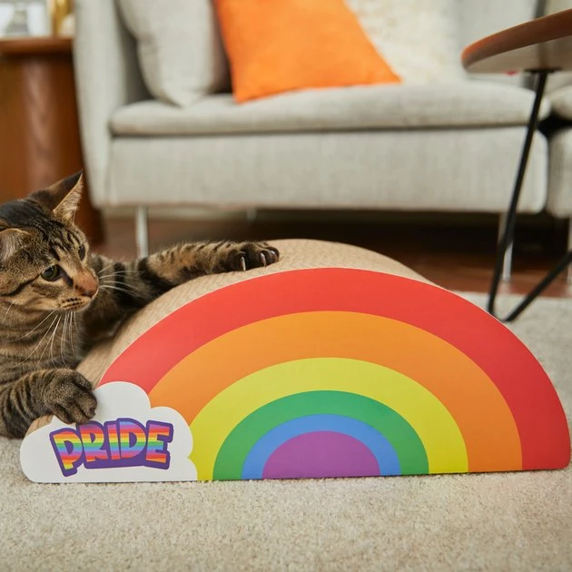 Frisco Pride Rainbow Cat Scratcher Toy with Catnip 5 Frisco Pride Rainbow Cat Scratcher Toy with Catnip - Image 3