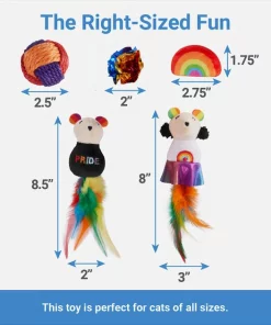 Frisco Pride Plush, Teaser, Ball, Tunnel Variety Pack Cat Toy with Catnip, 10 count -Frisco Sales 2024 331696 PT2. SY630 V1649785282