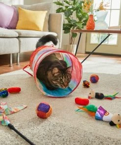 Frisco Pride Plush, Teaser, Ball, Tunnel Variety Pack Cat Toy with Catnip, 10 count -Frisco Sales 2024 331696 PT4. SY630 V1649086673
